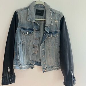 Blank NYC Denim and Black Jean Jacket